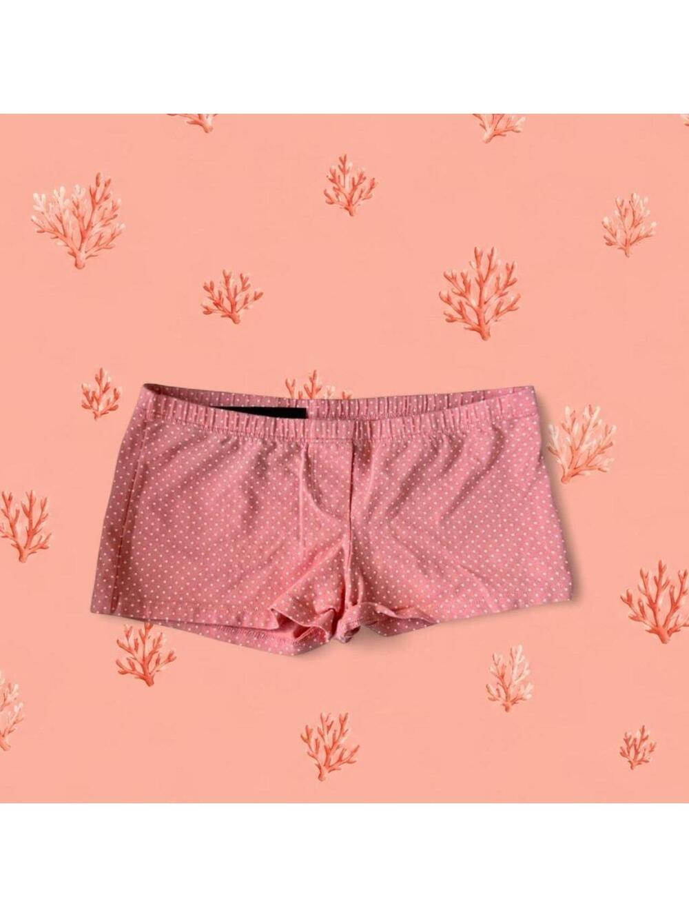 Brandy Melville coral with white polka dots shorts